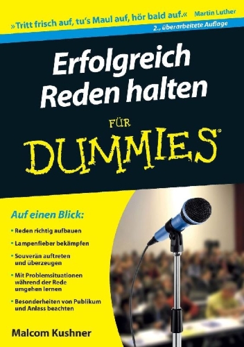 Buchcover und Innenansicht für das Buch: Erfolgreich Reden halten für Dummies