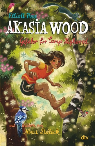 Buchcover und Innenansicht für das Buch: Akasia Wood  - Gefahr für Camp Highwood