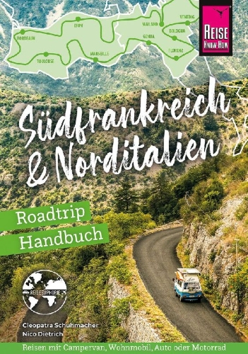 Buchcover und Innenansicht für das Buch: Reise Know-How Roadtrip Handbuch Südfrankreich & Norditalien