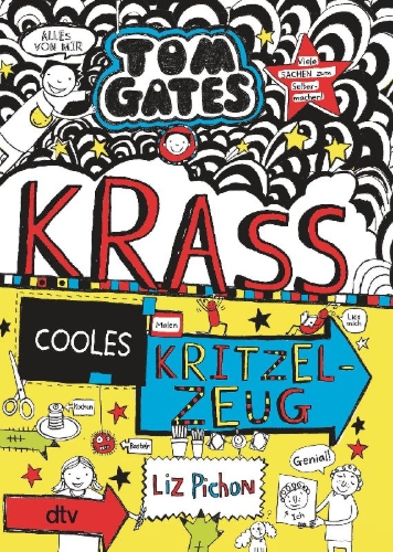 Buchcover und Innenansicht für das Buch: Tom Gates 16: Krass cooles Kritzelzeug