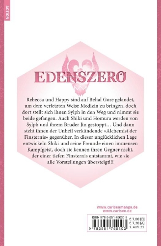 Buchcover und Innenansicht für das Buch: Edens Zero