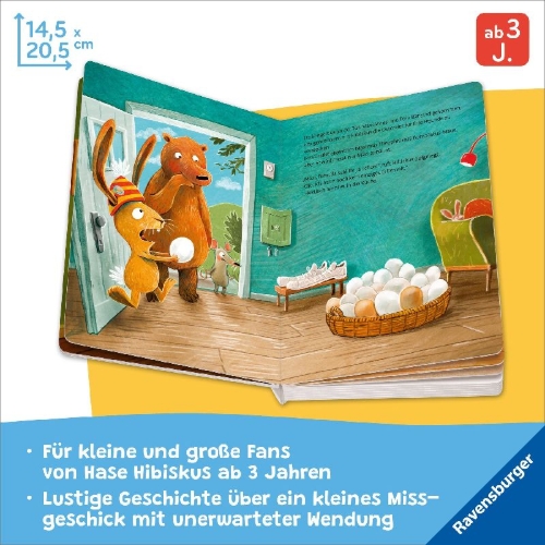 Buchcover und Innenansicht für das Buch: Hase Hibiskus und die Oster-Kleckserei