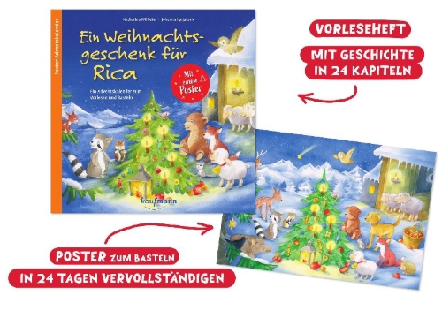 Buchcover und Innenansicht für das Buch: Ein Weihnachtsgeschenk für Rica