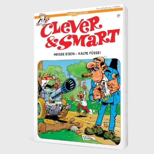 Buchcover und Innenansicht für das Buch: Mortadelo y Filemón. ¡A las Armas!