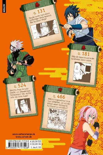 Buchcover und Innenansicht für das Buch: Naruto 710 Quiz Book