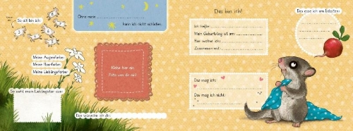 Buchcover und Innenansicht für das Buch: Der kleine Siebenschläfer: Alle meine Freunde