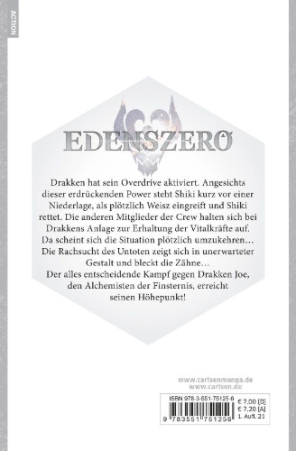 Buchcover und Innenansicht für das Buch: Edens Zero