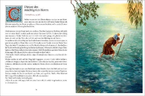 Buchcover und Innenansicht für das Buch: Die schönsten Heiligenlegenden