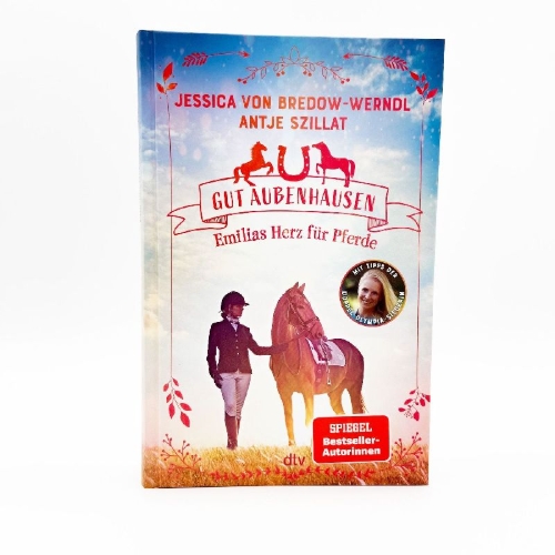 Buchcover und Innenansicht für das Buch: Gut Aubenhausen - Emilias Herz für Pferde