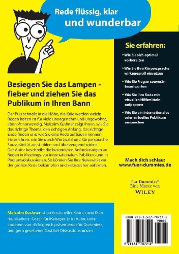 Buchcover und Innenansicht für das Buch: Erfolgreich Reden halten für Dummies
