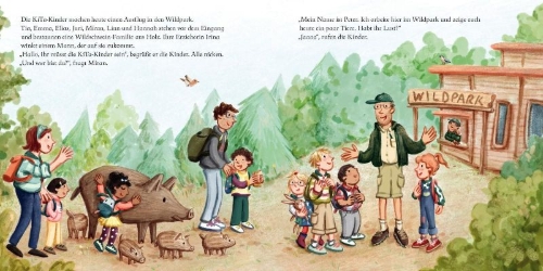 Buchcover und Innenansicht für das Buch: LESEMAUS 165: Wir KiTa-Kinder - Ein toller Ausflug