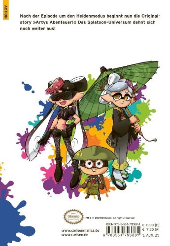 Buchcover und Innenansicht für das Buch: Splatoon