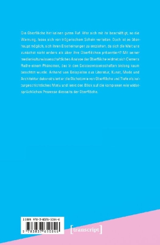 Buchcover und Innenansicht für das Buch: Die Philosophie der Oberfläche