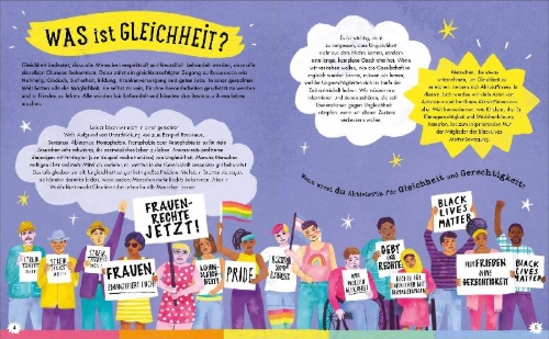 Buchcover und Innenansicht für das Buch: Activists assemble: We are All equal