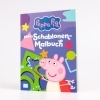Buchcover und Innenansicht für das Buch: Peppa Wutz Ausmalbilder: Mein Schablonen-Malbuch