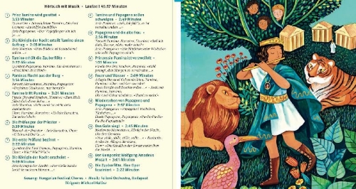 Buchcover und Innenansicht für das Buch: Die Zauberflöte. Eine märchenhafte Oper.