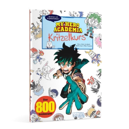 Buchcover und Innenansicht für das Buch: BALL-PEN DE KAKERU! BOKU NO HERO ACADEMIA KANTAN ILLUST GUIDE