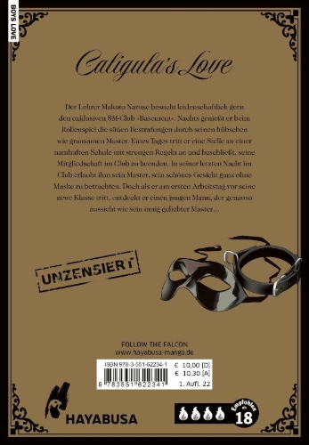 Buchcover und Innenansicht für das Buch: Caligula no koi