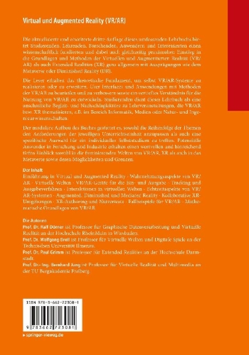 Buchcover und Innenansicht für das Buch: Virtual und Augmented Reality (VR/AR)