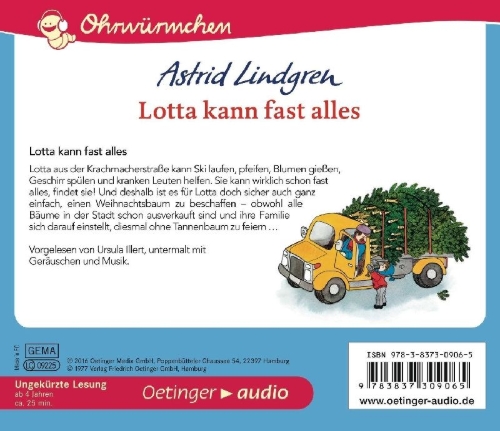 Buchcover und Innenansicht für das Buch: Visst kan Lotta nästan allting