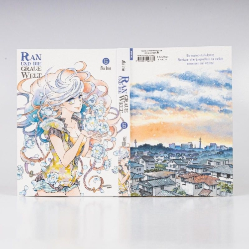 Buchcover und Innenansicht für das Buch: RAN TO HAIIRO NO SEKAI