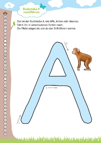Buchcover und Innenansicht für das Buch: Klett Mein großes buntes Schwungübungs-Buch ab 5 Jahren