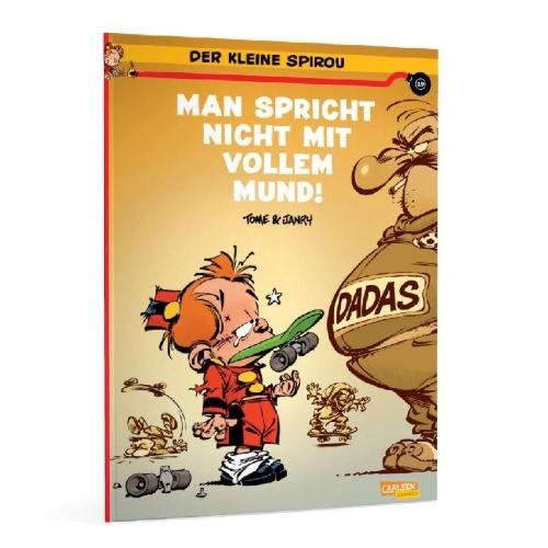 Buchcover und Innenansicht für das Buch: Der kleine Spirou 19: Man spricht nicht mit vollem Mund!!