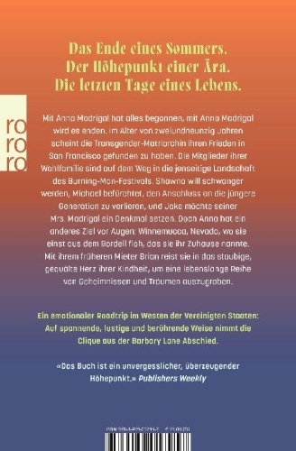 Buchcover und Innenansicht für das Buch: The Days of Anna Madrigal