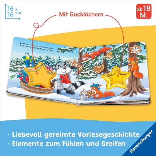 Buchcover und Innenansicht für das Buch: Frohe Weihnachten, liebe Tiere!