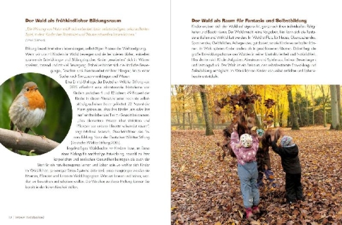 Buchcover und Innenansicht für das Buch: Waldbaden mit Kindern