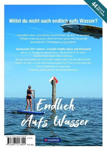 Buchcover und Innenansicht für das Buch: KOMPASS Endlich Aufs Wasser - Österreich