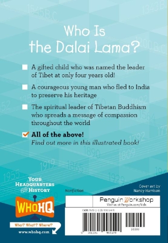 Buchcover und Innenansicht für das Buch: Who Is the Dalai Lama?