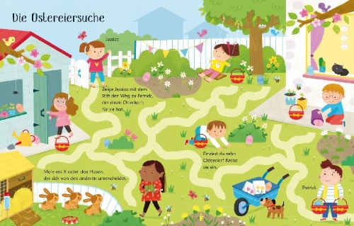 Buchcover und Innenansicht für das Buch: Mein Wisch-und-weg-Buch: Ostern