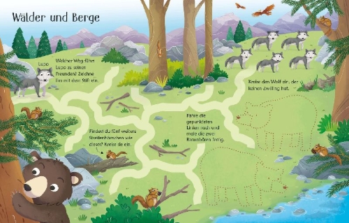 Buchcover und Innenansicht für das Buch: Wope-Clean Woodland Activities