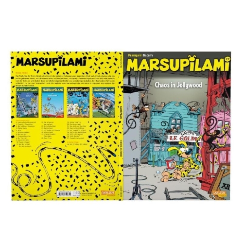 Buchcover und Innenansicht für das Buch: Marsupilami 13: Le défilé du jaguar