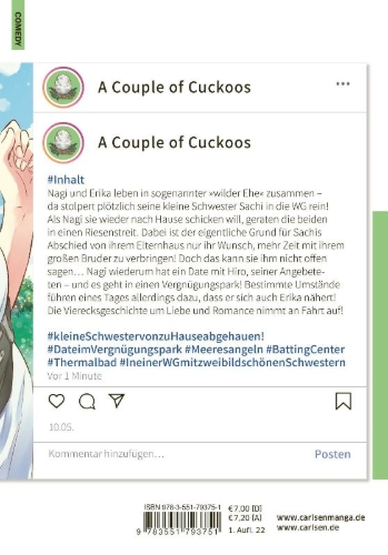 Buchcover und Innenansicht für das Buch: CUCKOO NO IINAZUKE