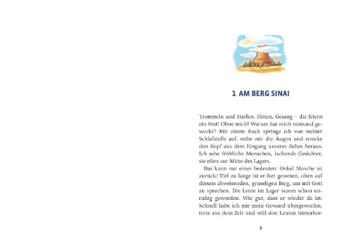 Buchcover und Innenansicht für das Buch: Wie wir durch die Zeit reisten und die 10 Gebote retteten