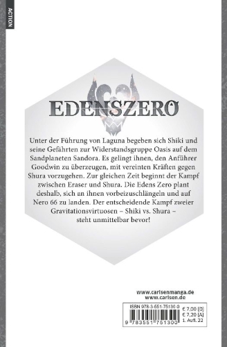 Buchcover und Innenansicht für das Buch: Edens Zero