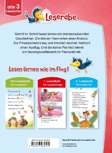 Buchcover und Innenansicht für das Buch: Leserabe Sonderausgaben - Prinzessinnen- und Feengeschichten zum Lesenlernen