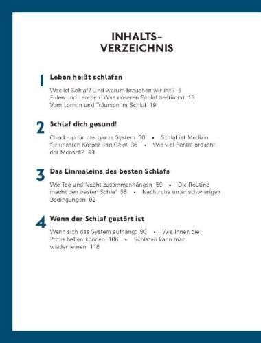 Buchcover und Innenansicht für das Buch: Das Besser-schlafen-Prinzip