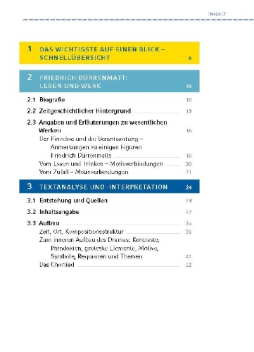 Buchcover und Innenansicht für das Buch: Der Besuch der alten Dame von Friedrich Dürrenmatt - Textanalyse und Interpretation