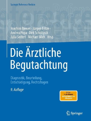 Buchcover und Innenansicht für das Buch: Die ärztliche Begutachtung