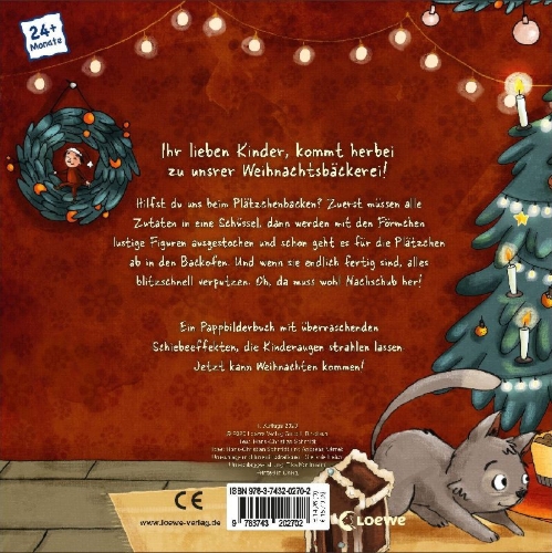 Buchcover und Innenansicht für das Buch: Komm mit in die Weihnachtsbäckerei