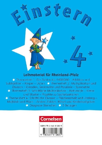 Buchcover und Innenansicht für das Buch: Einstern Mathematik 04 (Rheinland-Pfalz). Themenhefte 1-4, Diagnoseheft und Kartonbeilagen im Schuber - Ausleihmaterial