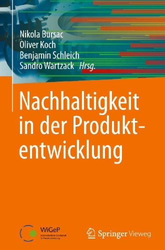 Buchcover und Innenansicht für das Buch: Nachhaltigkeit in der Produktentwicklung