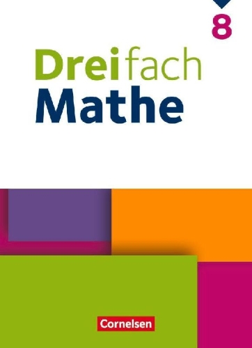 Buchcover und Innenansicht für das Buch: Dreifach Mathe 8. Schuljahr - Schulbuch - Mit digitalen Hilfen, Erklärfilmen und Wortvertonungen