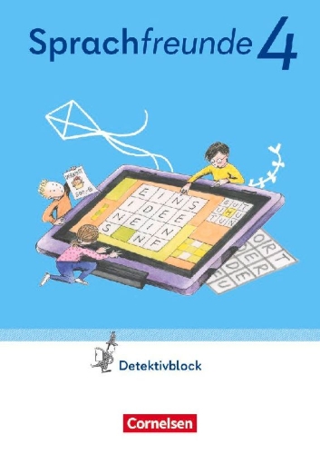 Buchcover und Innenansicht für das Buch: Sprachfreunde 4. Schuljahr. Detektivblock mit Aufgaben zum Fordern - Östliche Bundesländer und Berlin