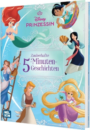 Buchcover und Innenansicht für das Buch: Disney Prinzessin: Zauberhafte 5-Minuten-Geschichten
