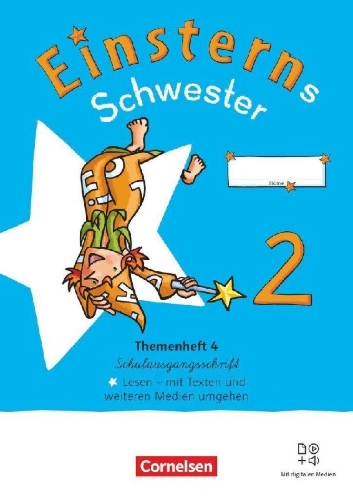 Buchcover und Innenansicht für das Buch: Einsterns Schwester 2. Schuljahr - Sprache und Lesen - Neubearbeitung 2022 - Themenheft 4 - Lesen - Verbrauchsmaterial in Schulausgangsschrift