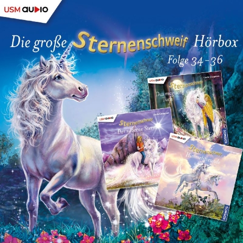 Buchcover und Innenansicht für das Buch: Die große Sternenschweif Hörbox Folgen 34-36 (3 Audio CDs)